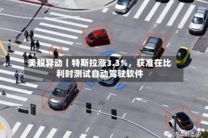 美股异动丨特斯拉涨3.3%，获准在比利时测试自动驾驶软件