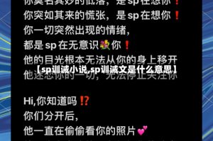 【sp训诫小说,sp训诫文是什么意思】
