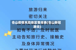 仓山疫情风险地区查询表(仓山新冠肺炎)