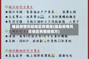 雄县疫情风险地区有哪些(雄县疫情风险地区有哪些地方)
