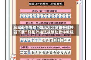 玩家必看教程“微乐河北麻将开挂神器下载”详细外挂透视辅助软件教程