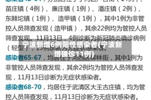 宁波新增6例阳性感染者(宁波新增确诊11例)