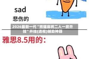 2026最新一代“熊猫麻将二人一房开挂”开挂(透视)辅助神器