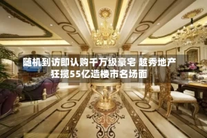 随机到访即认购千万级豪宅 越秀地产狂揽55亿造楼市名场面