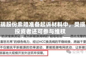 派瑞股份索赔准备起诉材料中，受损投资者还可参与维权