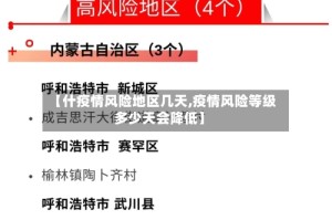 【什疫情风险地区几天,疫情风险等级多少天会降低】