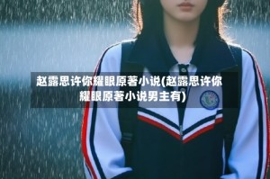 赵露思许你耀眼原著小说(赵露思许你耀眼原著小说男主有)