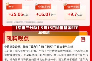 【早盘三分钟】5月15日华宝基金ETF早知道