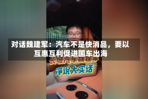 对话魏建军：汽车不是快消品，要以互惠互利促进国车出海