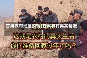 甘肃农村地区疫情(甘肃农村真实情况)