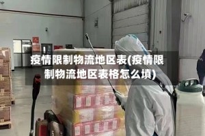 疫情限制物流地区表(疫情限制物流地区表格怎么填)