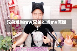 兄弟难当mv(兄弟难当mv原版)