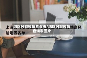 地区风险疫情查询表/地区风险疫情查询表图片