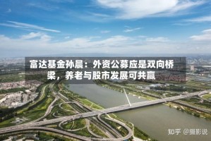 富达基金孙晨：外资公募应是双向桥梁，养老与股市发展可共赢