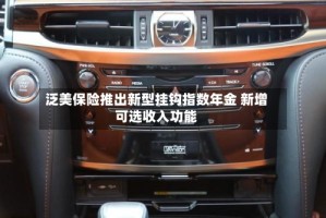 泛美保险推出新型挂钩指数年金 新增可选收入功能