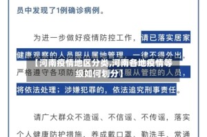 【河南疫情地区分类,河南各地疫情等级如何划分】