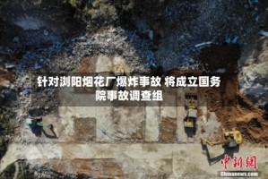 针对浏阳烟花厂爆炸事故 将成立国务院事故调查组