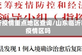 临沂疫情重点地区查询/山东临沂市疫情区吗