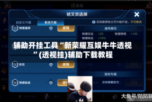 辅助开挂工具“新荣耀互娱牛牛透视”(透视挂)辅助下载教程