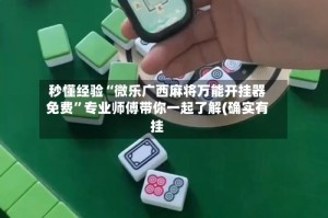秒懂经验“微乐广西麻将万能开挂器免费”专业师傅带你一起了解(确实有挂