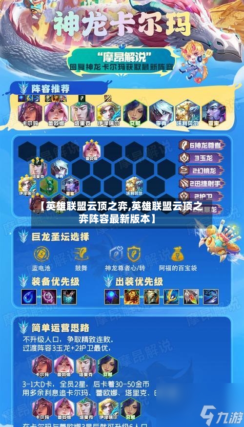 【英雄联盟云顶之弈,英雄联盟云顶之弈阵容最新版本】-第2张图片