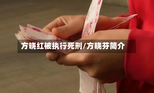 方晓红被执行死刑/方晓芬简介-第1张图片