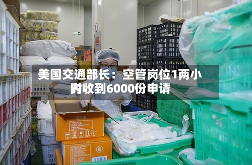 美国交通部长：空管岗位1两小时内收到6000份申请-第2张图片