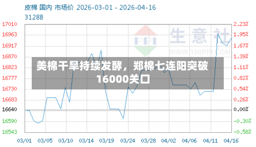 美棉干旱持续发酵，郑棉七连阳突破16000关口-第3张图片