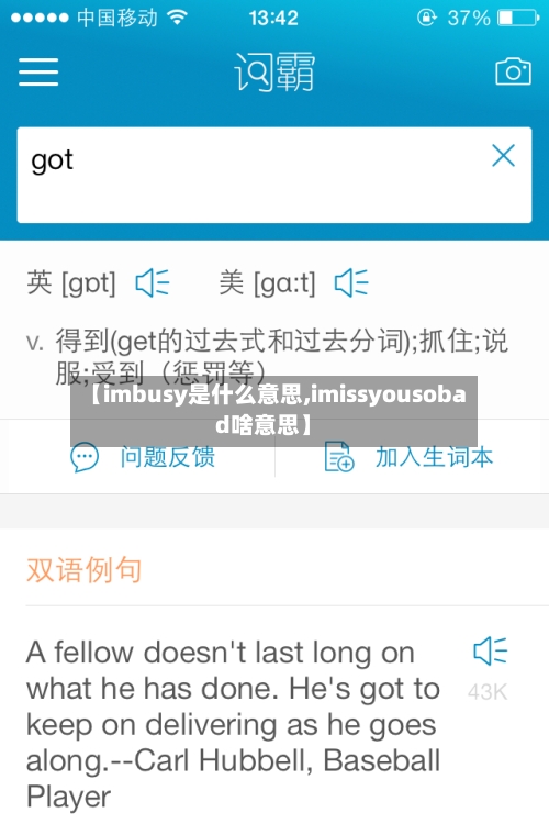 【imbusy是什么意思,imissyousobad啥意思】-第2张图片