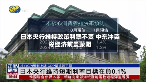 日本央行维持政策利率不变 中东冲突令经济前景蒙阴-第1张图片