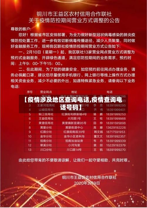 【疫情涉及地区查询电话,疫情查询电话号码】-第2张图片
