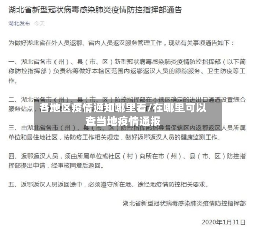 各地区疫情通知哪里看/在哪里可以查当地疫情通报-第1张图片