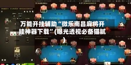 万能开挂辅助“微乐南昌麻将开挂神器下载”(曝光透视必备猫腻)-第2张图片