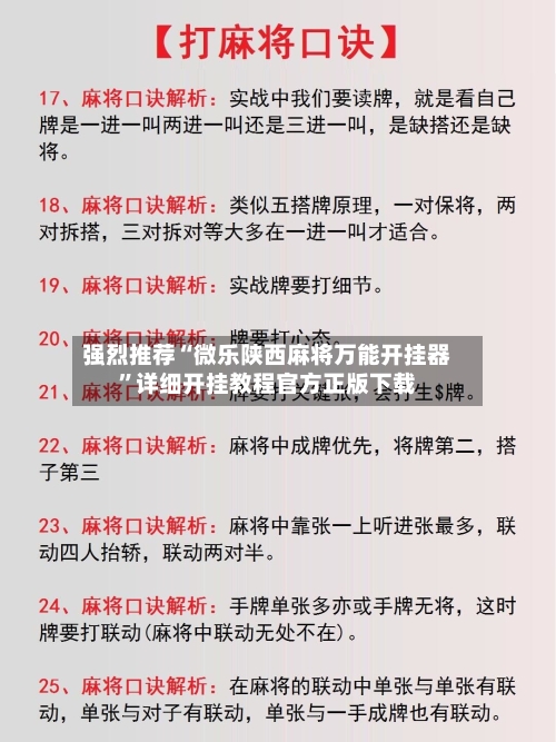 强烈推荐“微乐陕西麻将万能开挂器”详细开挂教程官方正版下载-第3张图片