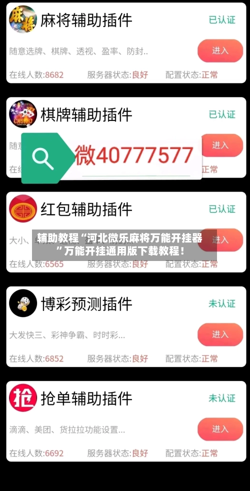 辅助教程“河北微乐麻将万能开挂器”万能开挂通用版下载教程！-第1张图片
