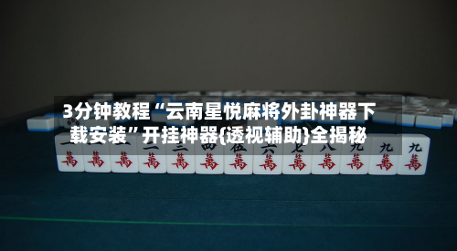 3分钟教程“云南星悦麻将外卦神器下载安装	”开挂神器{透视辅助}全揭秘-第3张图片