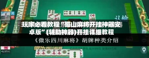 玩家必看教程“蜀山麻将开挂神器安卓版	”(辅助神器)开挂详细教程-第2张图片