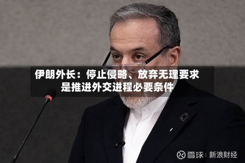 伊朗外长：停止侵略、放弃无理要求是推进外交进程必要条件-第2张图片