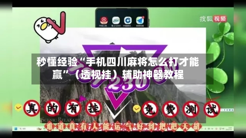 秒懂经验“手机四川麻将怎么打才能赢”（透视挂）辅助神器教程-第2张图片