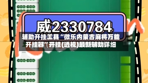 辅助开挂工具“微乐内蒙古麻将万能开挂器”开挂(透视)最新辅助详细-第1张图片