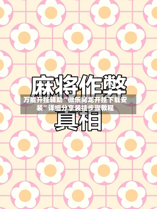 万能开挂辅助“微乐窝龙开挂下载安装”详细分享装挂步骤教程-第1张图片
