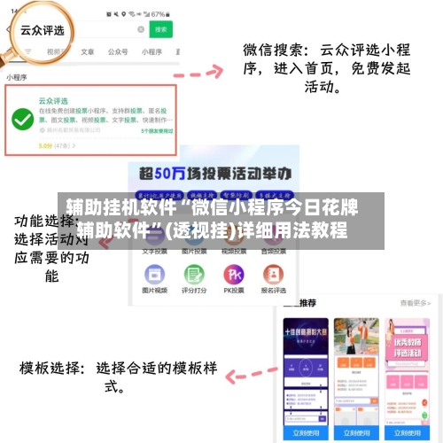 辅助挂机软件“微信小程序今日花牌辅助软件”(透视挂)详细用法教程-第2张图片