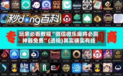 玩家必看教程“微信微乐麻将必赢神器免费	”(透视)其实确实有挂-第2张图片