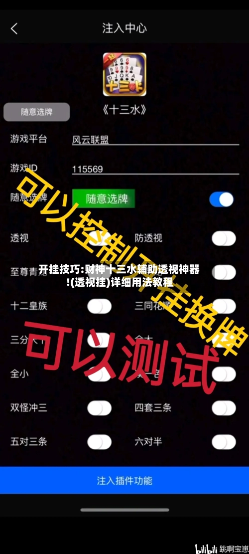开挂技巧:财神十三水辅助透视神器!(透视挂)详细用法教程-第1张图片