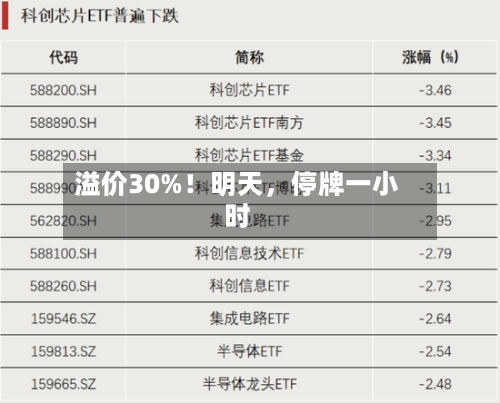 溢价30%！明天	，停牌一小时-第2张图片