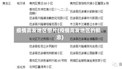 疫情高发地区图片(疫情高发地区的概念)-第3张图片