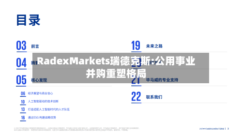 RadexMarkets瑞德克斯:公用事业并购重塑格局-第1张图片