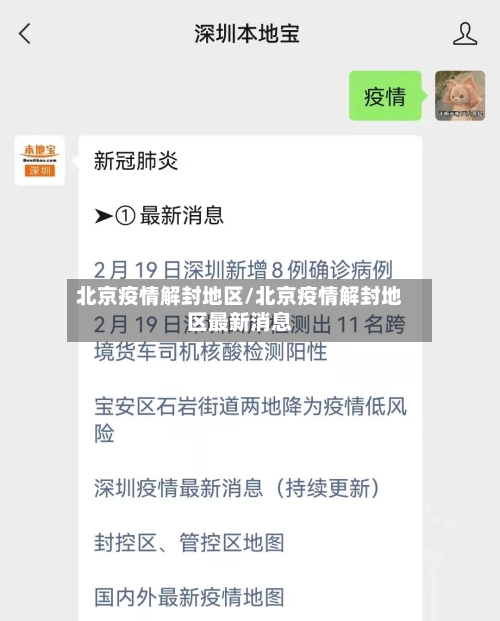 北京疫情解封地区/北京疫情解封地区最新消息-第1张图片
