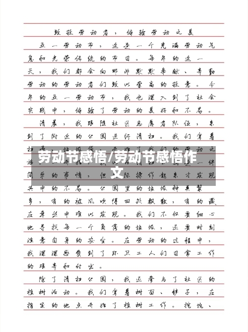 劳动节感悟/劳动节感悟作文-第2张图片