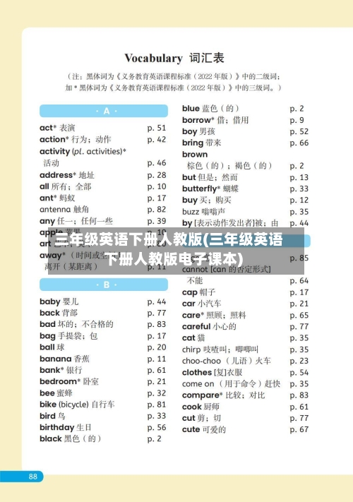 三年级英语下册人教版(三年级英语下册人教版电子课本)-第2张图片